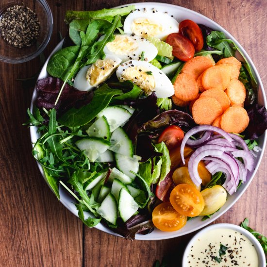 Peppery Leaf Salad with Salad Cream