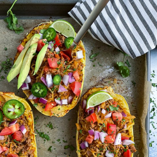 Taco Stuffed Spaghetti Squash