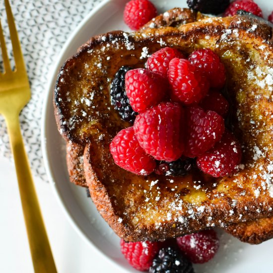 Vegan Cinnamon Vanilla French Toast