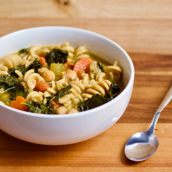 Vegan ChickPEA Noodle Soup