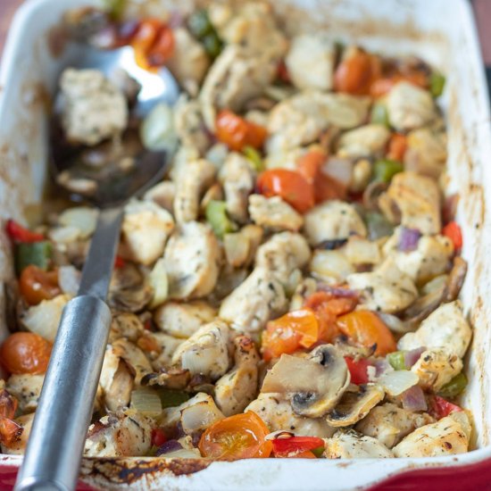 Baked Chicken And Mixed Vegetables