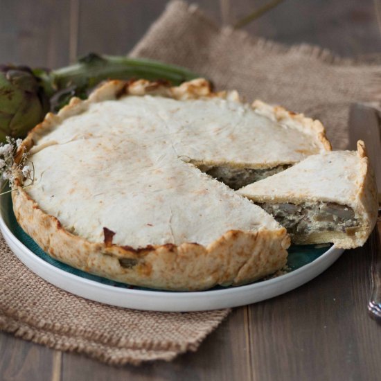 Artichoke pie with ricotta