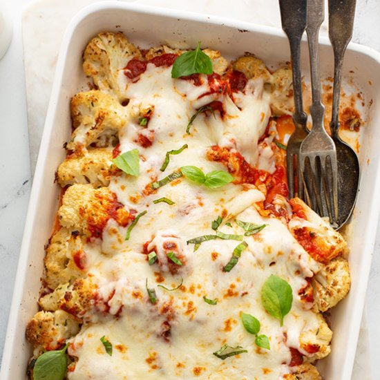 Roasted Cauliflower Parmesan