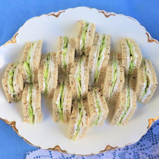 Cucumber Jicama Tea Sandwiches