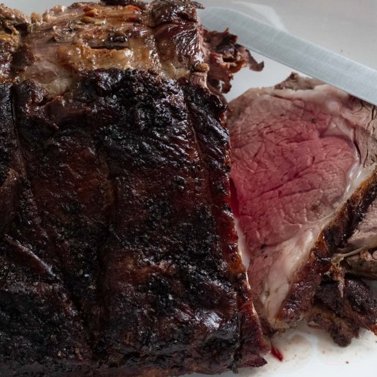 Smoked Garlic Butter Prime Rib