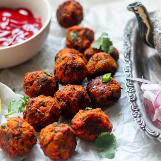 Air-Fried Spicy Salmon Balls