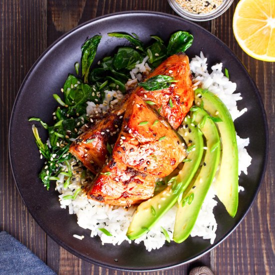 5-Ingredient Miso Glazed Salmon