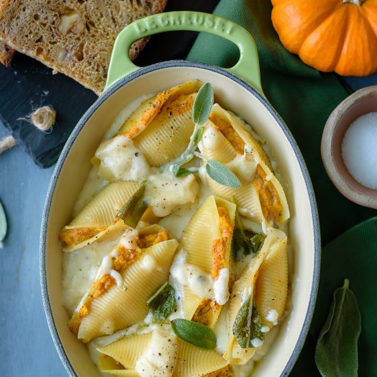 Pumpkin Ricotta stuffed Shells