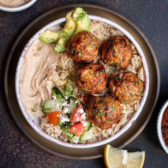 Harissa chicken meatballs