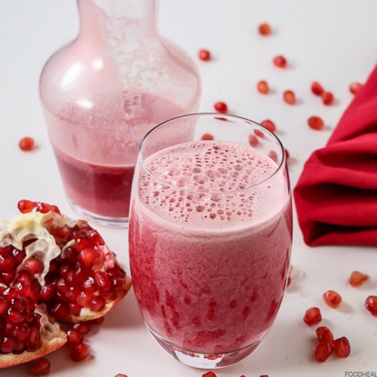 Homemade pomegranate juice