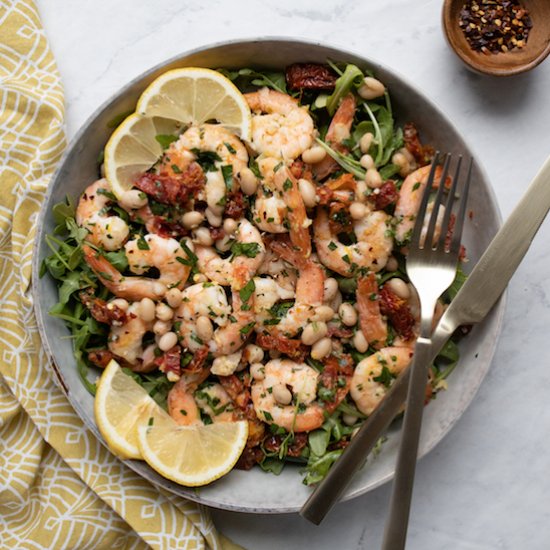 Mediterranean Shrimp and Bean Salad