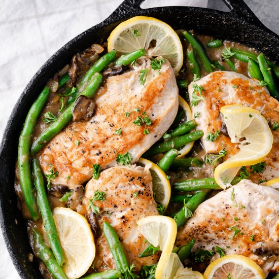 Skillet Chicken with Green Beans