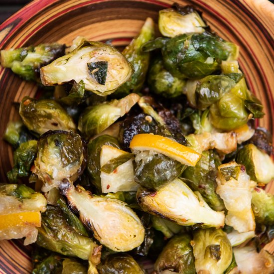 Spicy Whole Lemon Brussel Sprouts