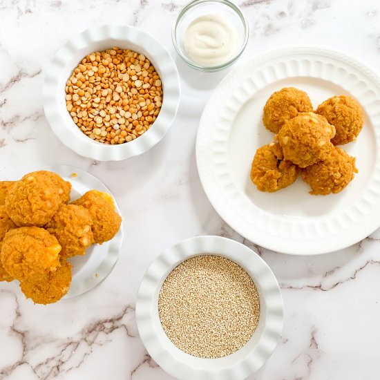 Cheesy Quinoa Veggie Nuggets