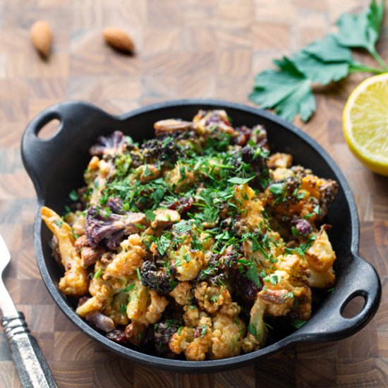 Cauliflower w Sriracha Peanut Sauce