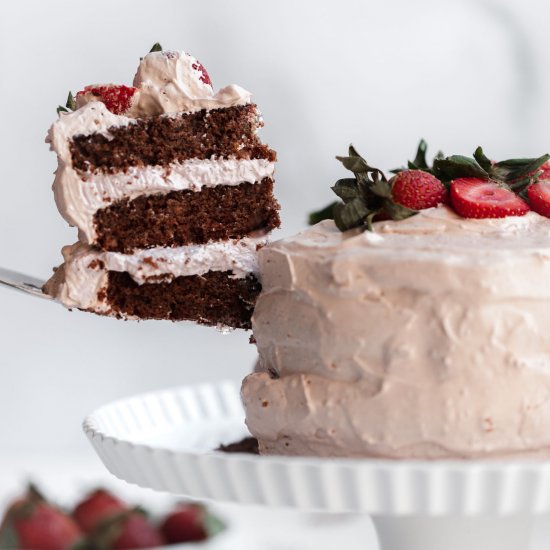 Chocolate Strawberry GF Cake