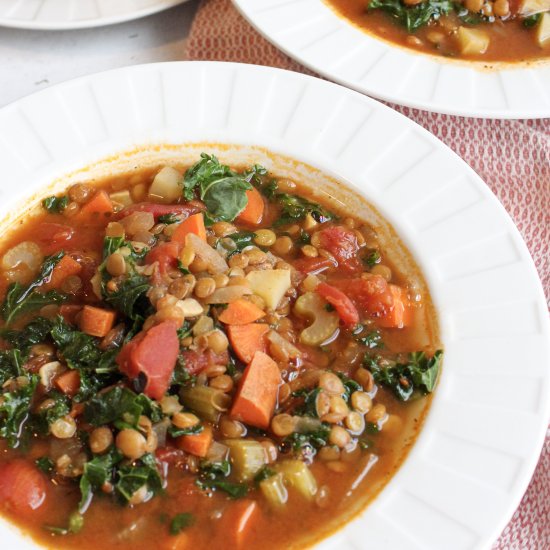 Easy and hearty lentil soup