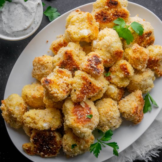 Garlic Parmesan Cauliflower Bites