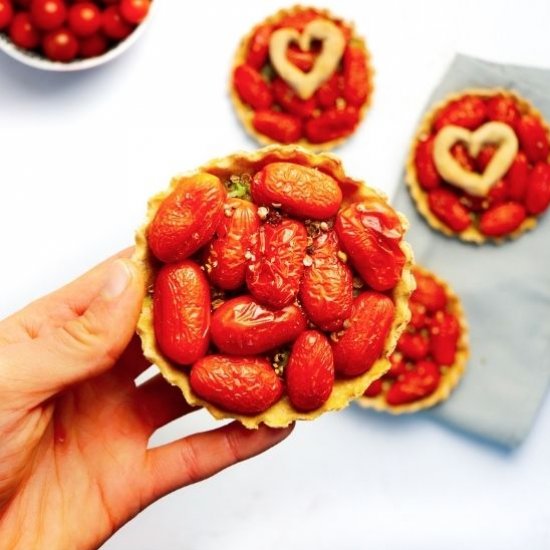 Mini Tomato and Garlic Tarts