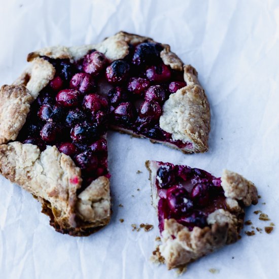 vegan galette with cranberries