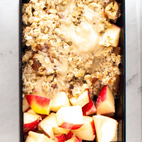 cinnamon apple tahini oatmeal