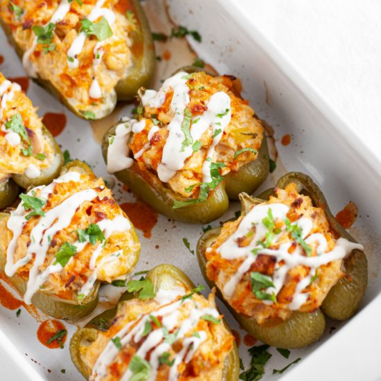 Buffalo Chicken Stuffed Peppers