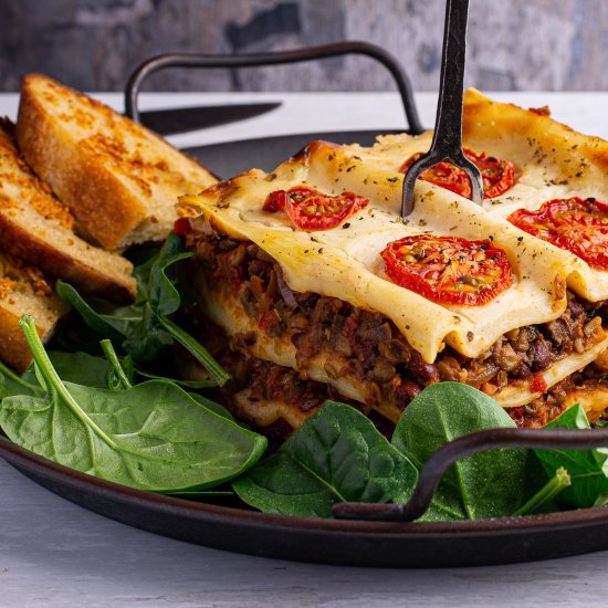 Lasagne with Adzuki Beans & Lentils