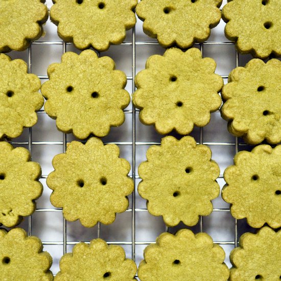 Matcha Shortbread Cookies