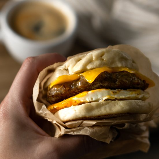 Chicken Sausage Breakfast Sandwich