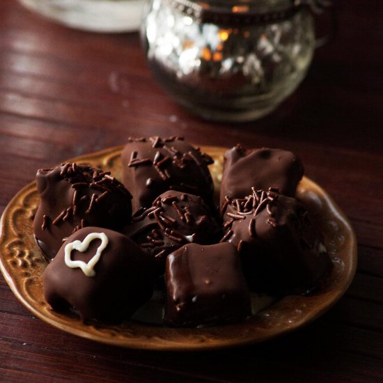 Chocolate Covered Ice Cream Bites