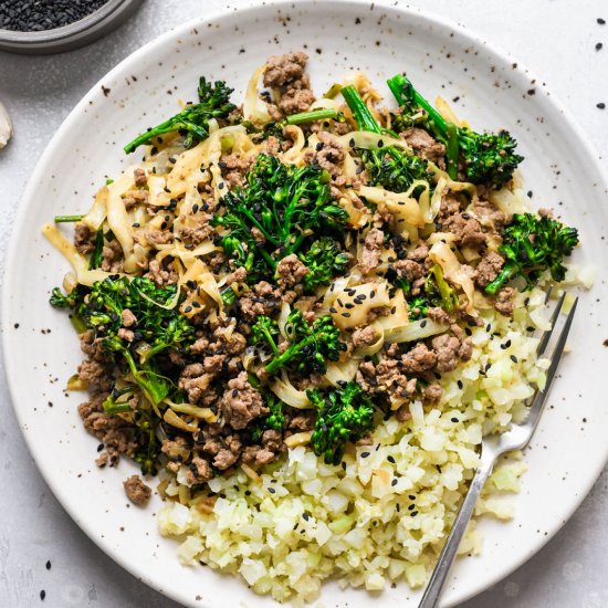 Whole30 Ground Beef Stir Fry