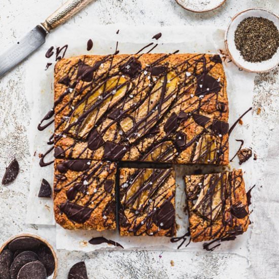 Banana Choc Chip Blondies