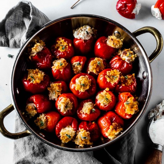 goat cheese stuffed peppadews