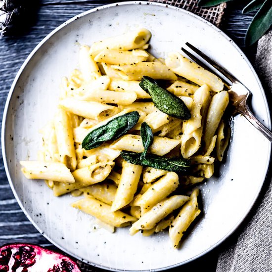 Winter Pumpkin Pasta and Fried Sage