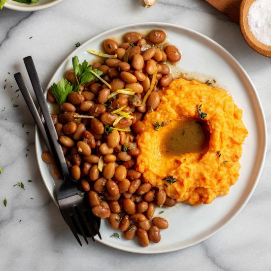 Braised Beans with Mixed Mashed Pot