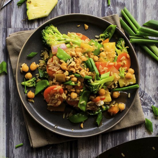 Teriyaki Vegan Pineapple Fried Rice