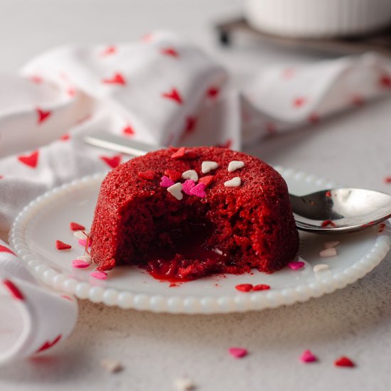 red velvet lava cakes