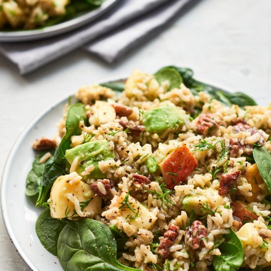 Rice Salad with Pecans and Apple