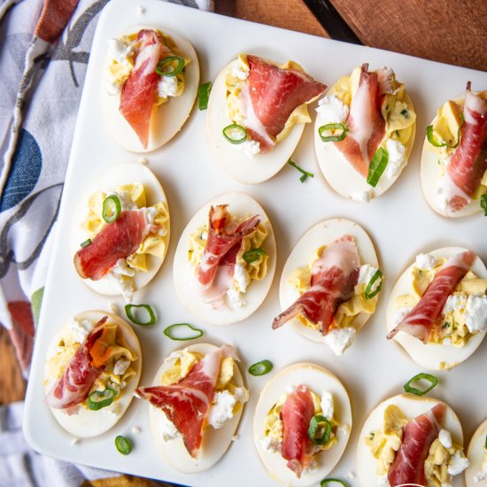 Beer Pickled Deviled Eggs