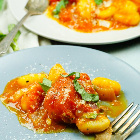 Easy Pumpkin Pomodoro Gnocchi