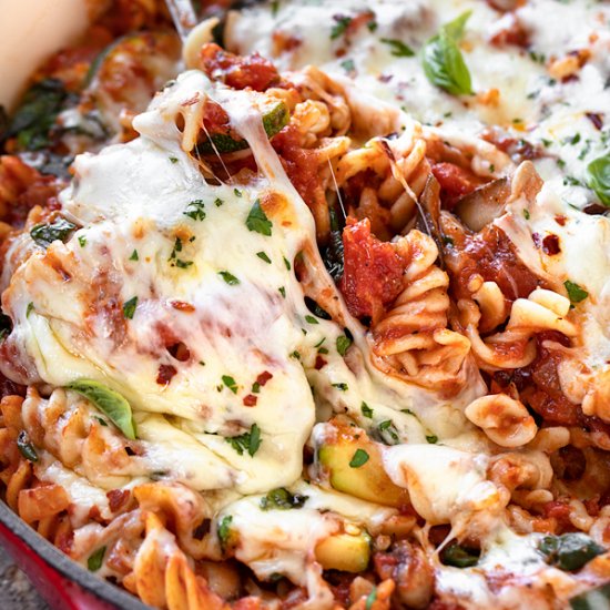 Vegetable Pasta with Mozzarella