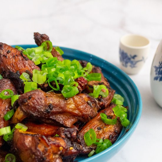 Sichuan mala dry pepper wings 辣子鸡翅