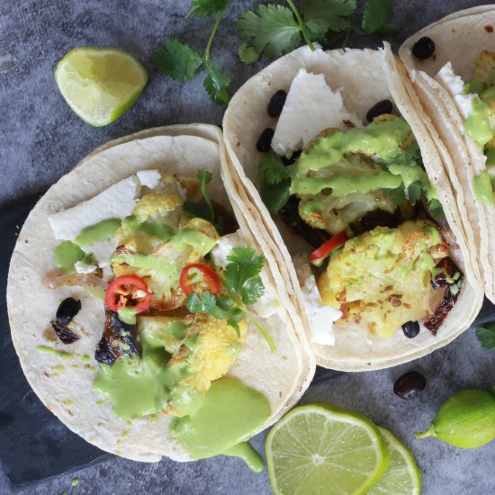 Spice Roasted Cauliflower Tacos