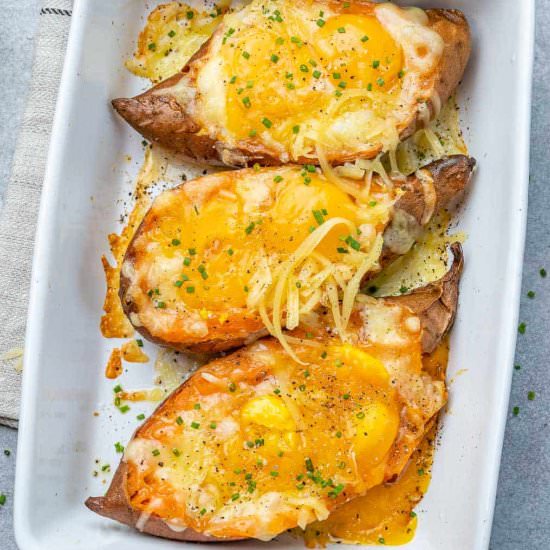 BREAKFAST BAKED SWEET POTATOES