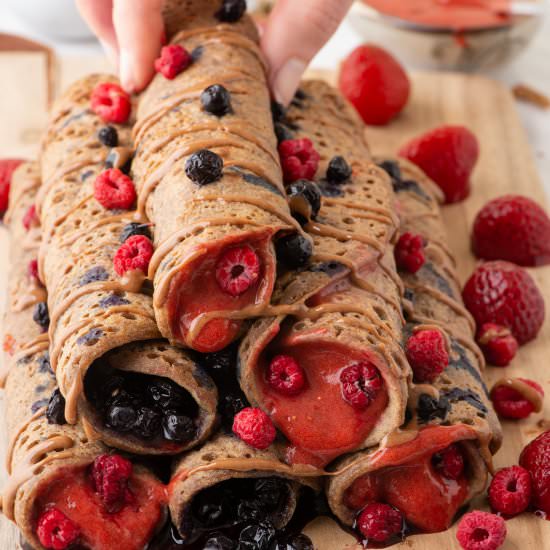 Healthy Vegan Crepes Pancakes