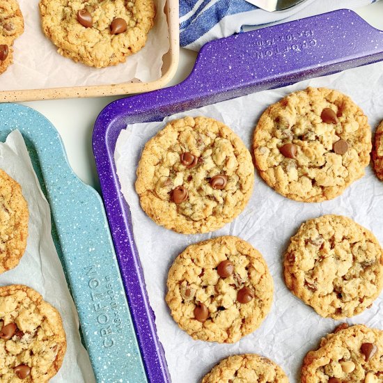 Chewy Oatmeal Choc Chip Cookies