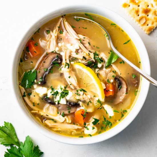 Greek Chicken Lemon Soup