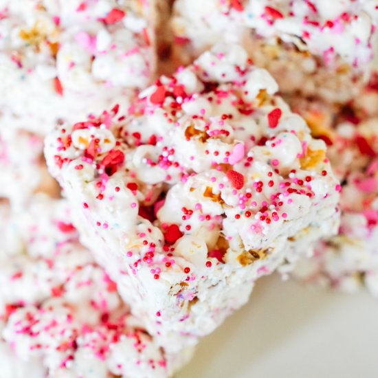 White Chocolate Popcorn Squares