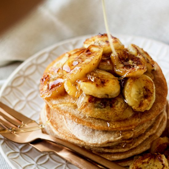 Pancakes with Caramelized Bananas