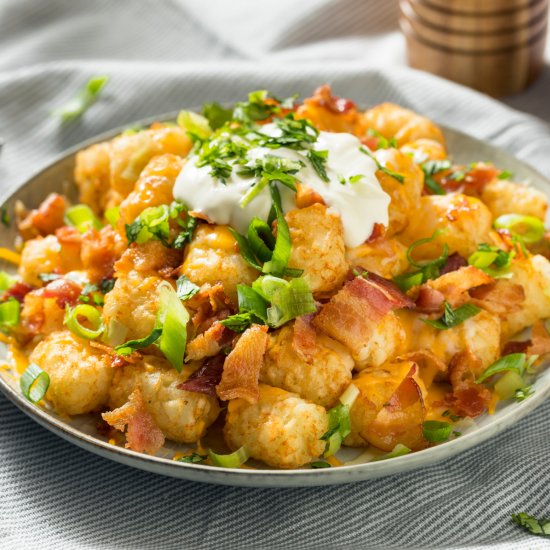 Crispy Loaded Air Fryer Tater Tots